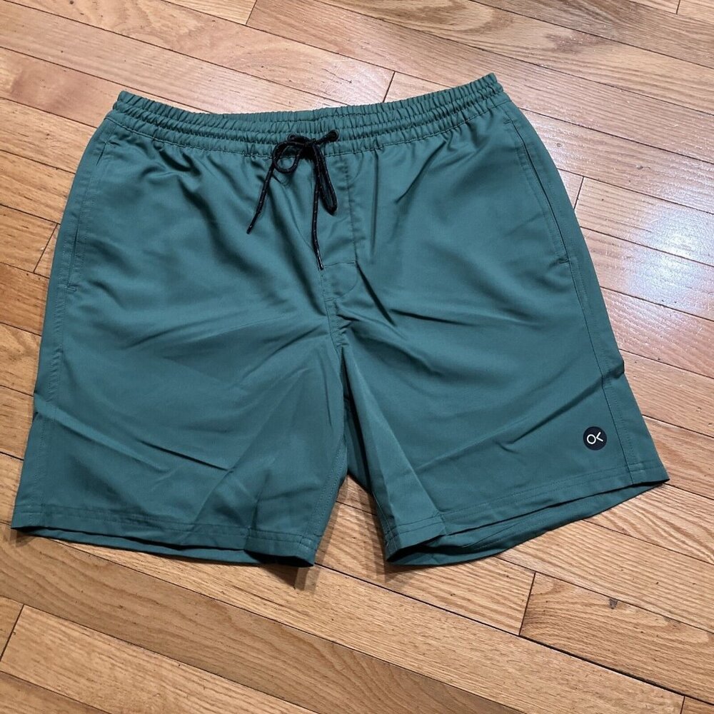 Outerknown Nomadic Volley Trunks 17” Jade Green Mens Size XL NWT